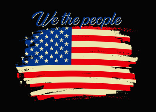 Patriotic LOVE American Flag DTF Transfer