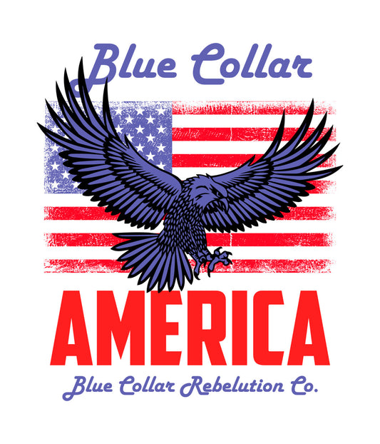 Blue Collar America Eagle DTF Transfer