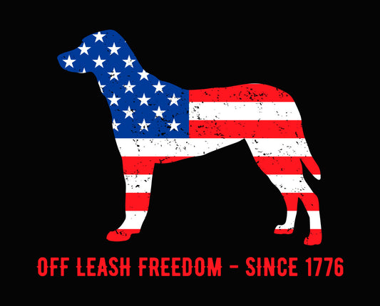Off Leash Freedom Since 1776 DTF Transfer