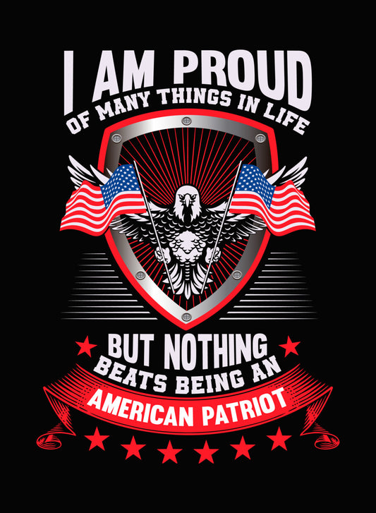 Proud American Patriot Shield DTF Transfer