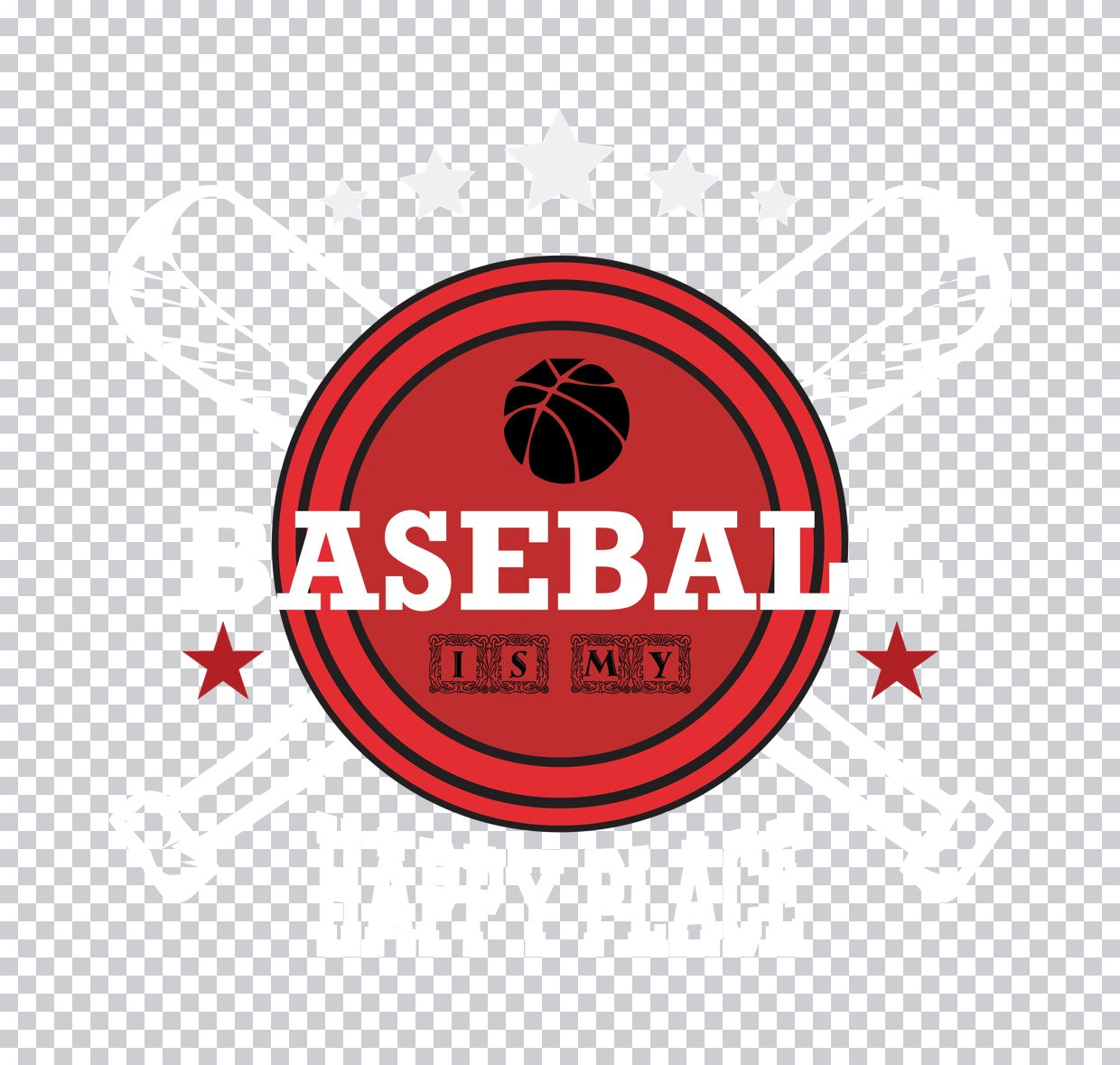 Baseball Is My Life Badge DTF Transfer