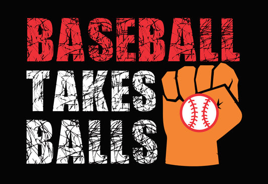 Baseball Balls Fist DTF Transfer