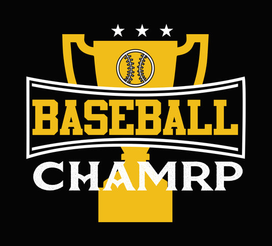 Baseball Trophy Champion DTF Transfer