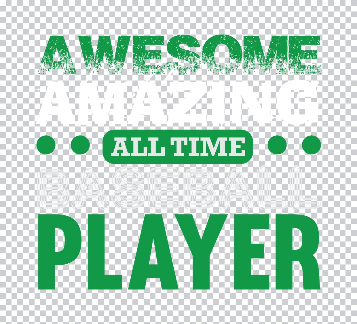 Awesome All Time Baseball Player DTF Transfer