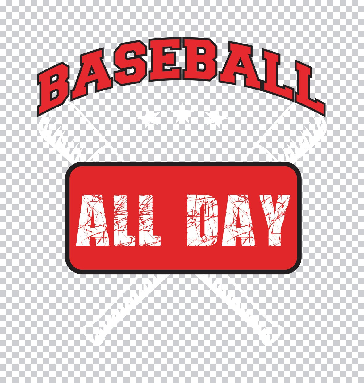 Baseball All Day Graphic DTF Transfer