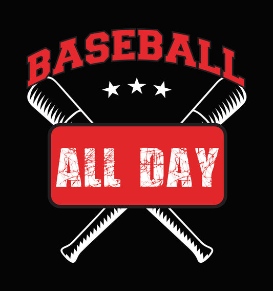 Baseball All Day Graphic DTF Transfer
