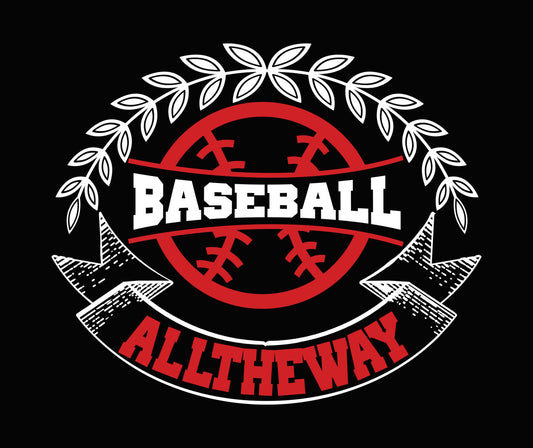 Split Baseball All The Way DTF Transfer