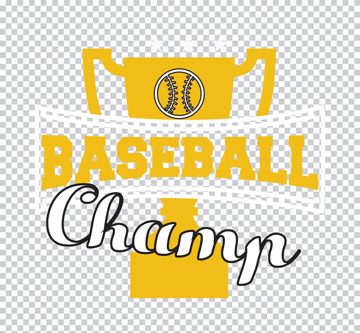 Baseball Champ Trophy DTF Transfer
