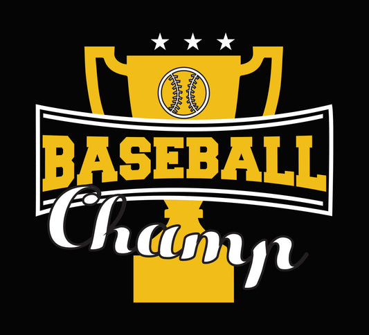 Baseball Champ Trophy DTF Transfer