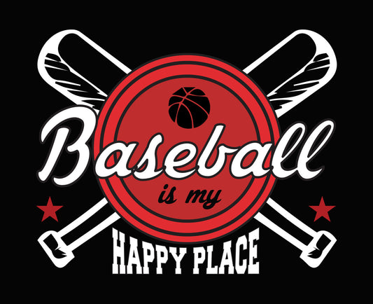 Baseball Is My Happy Place DTF Transfer