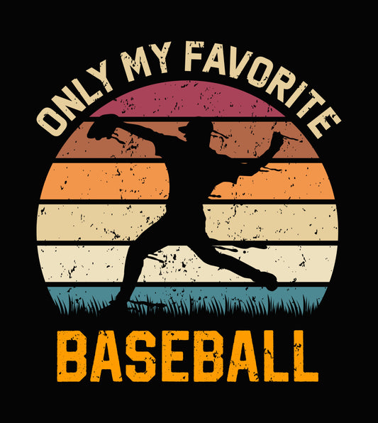Vintage Sunset Pitcher Baseball DTF Transfer