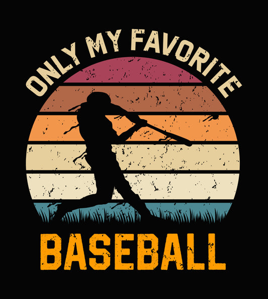 Vintage Sunset Baseball Batter DTF Transfer