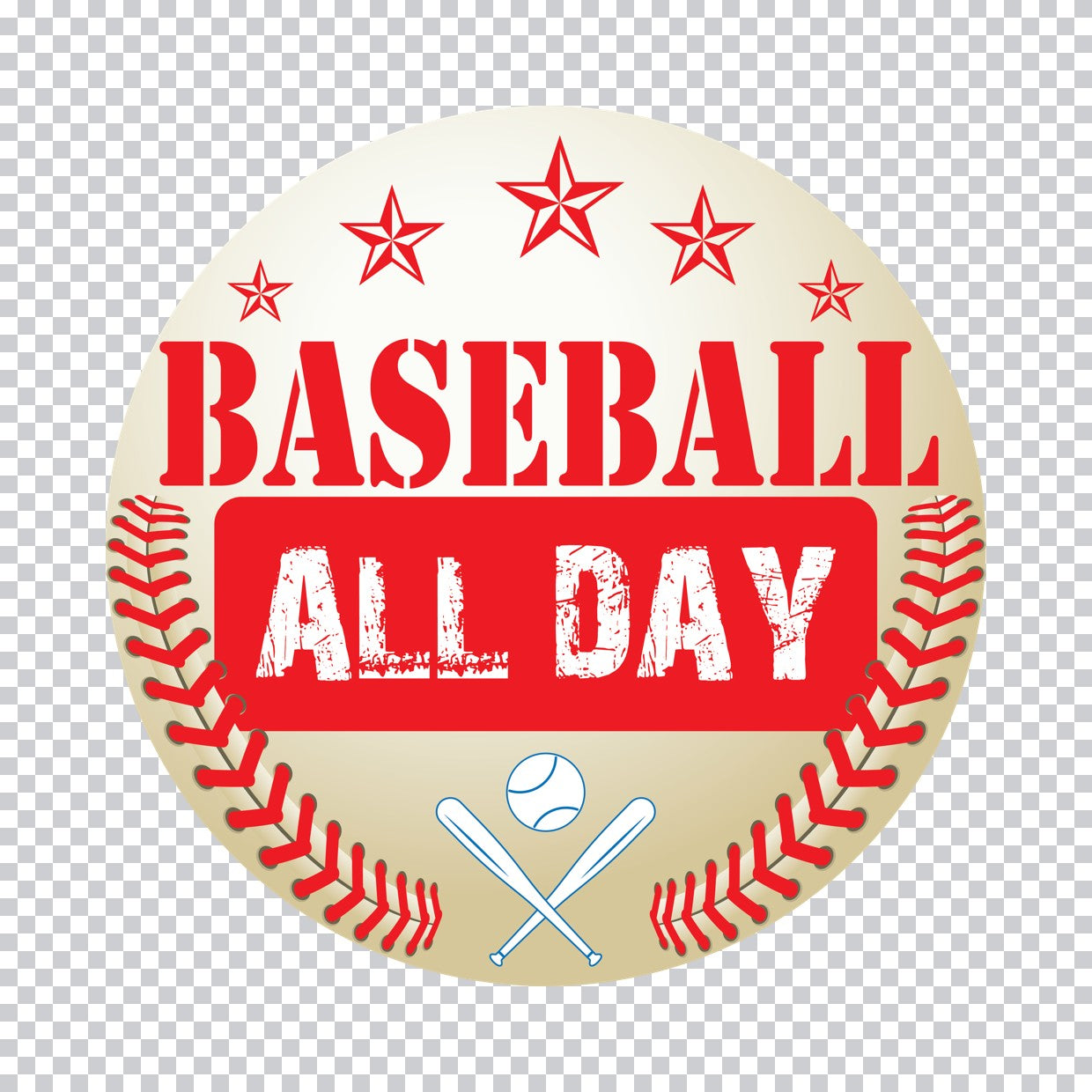 Baseball All Day Vintage DTF Transfer