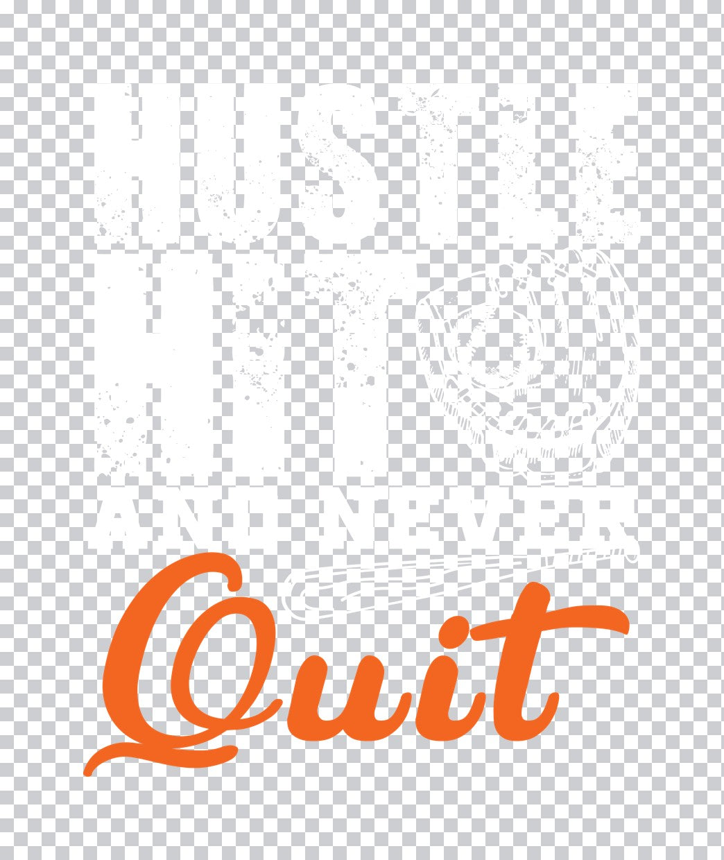Quit Baseball Script DTF Transfer