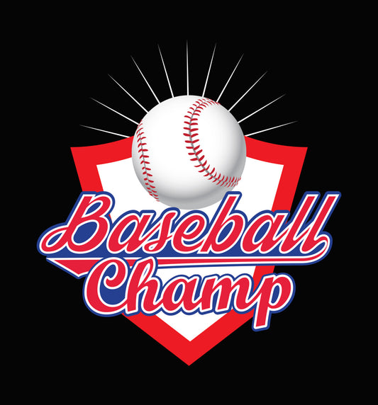 Baseball Champ Shield DTF Transfer
