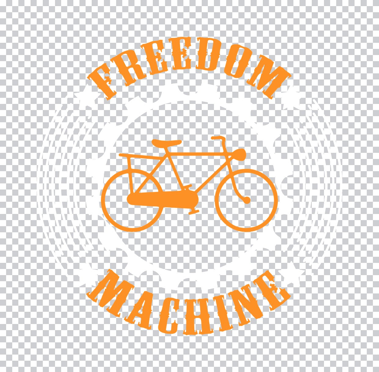 Freedom Machine Bicycle Silhouette DTF Transfer