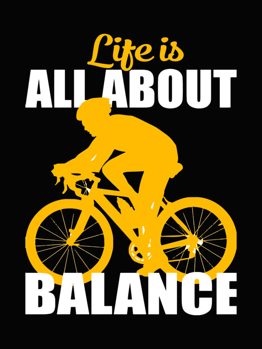 Life Is a Ride Bicycle Silhouette DTF Transfer