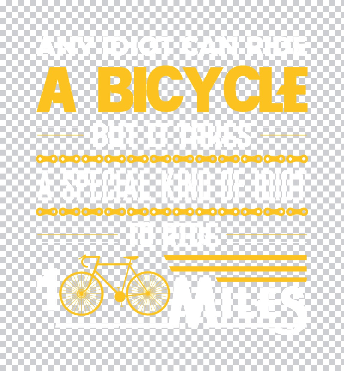 Minimalist Bicycle Chain Graphic DTF Transfer