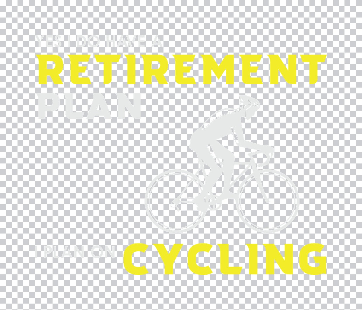 Retirement Plan Cycling Silhouette DTF Transfer