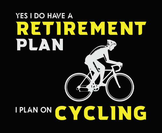 Retirement Plan Cycling Silhouette DTF Transfer