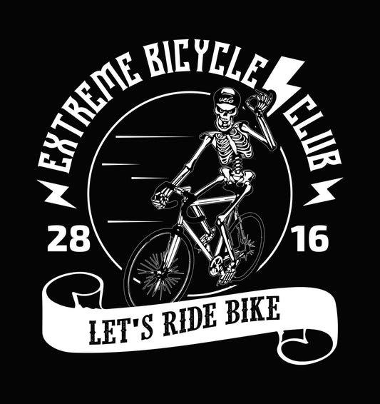 Bicycle Heartbeat EKG Line DTF Transfer