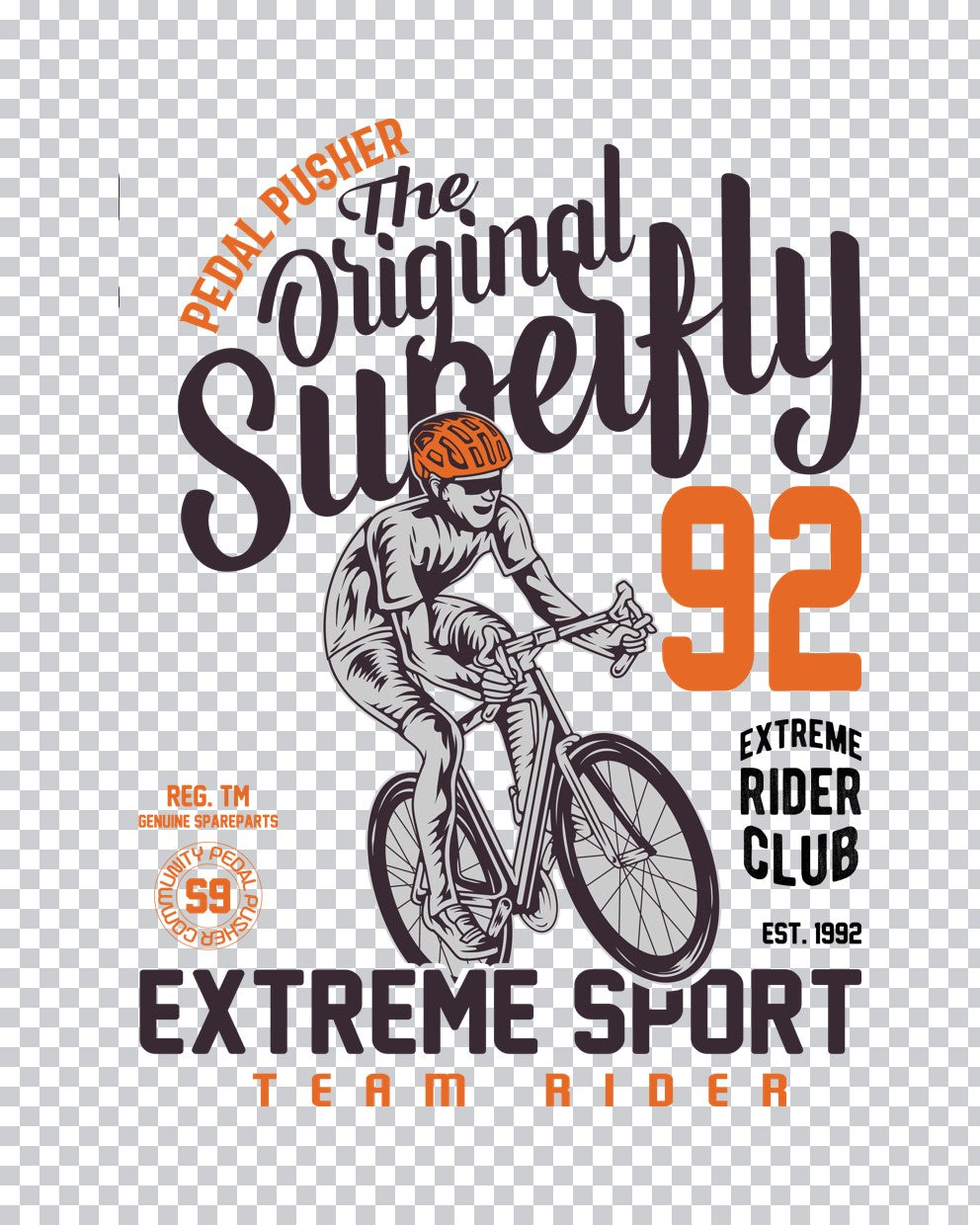 Original Superfly Extreme Cycling DTF Transfer