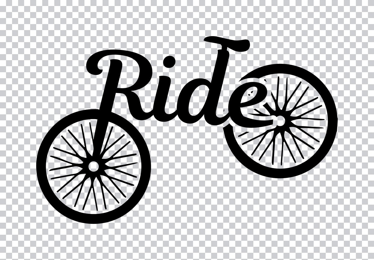 Ride Bicycle Typography Design DTF Transfer