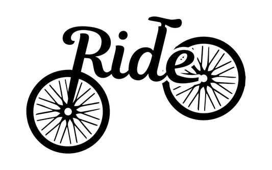 Ride Bicycle Typography Design DTF Transfer