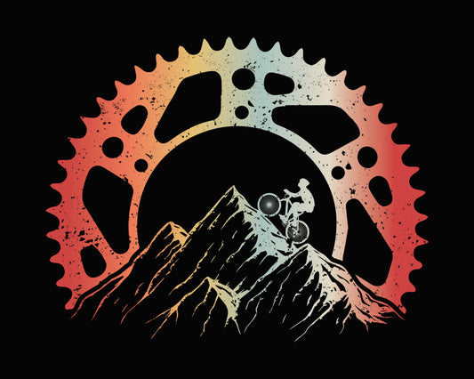 Vintage Mountain Biking Graphic DTF Transfer