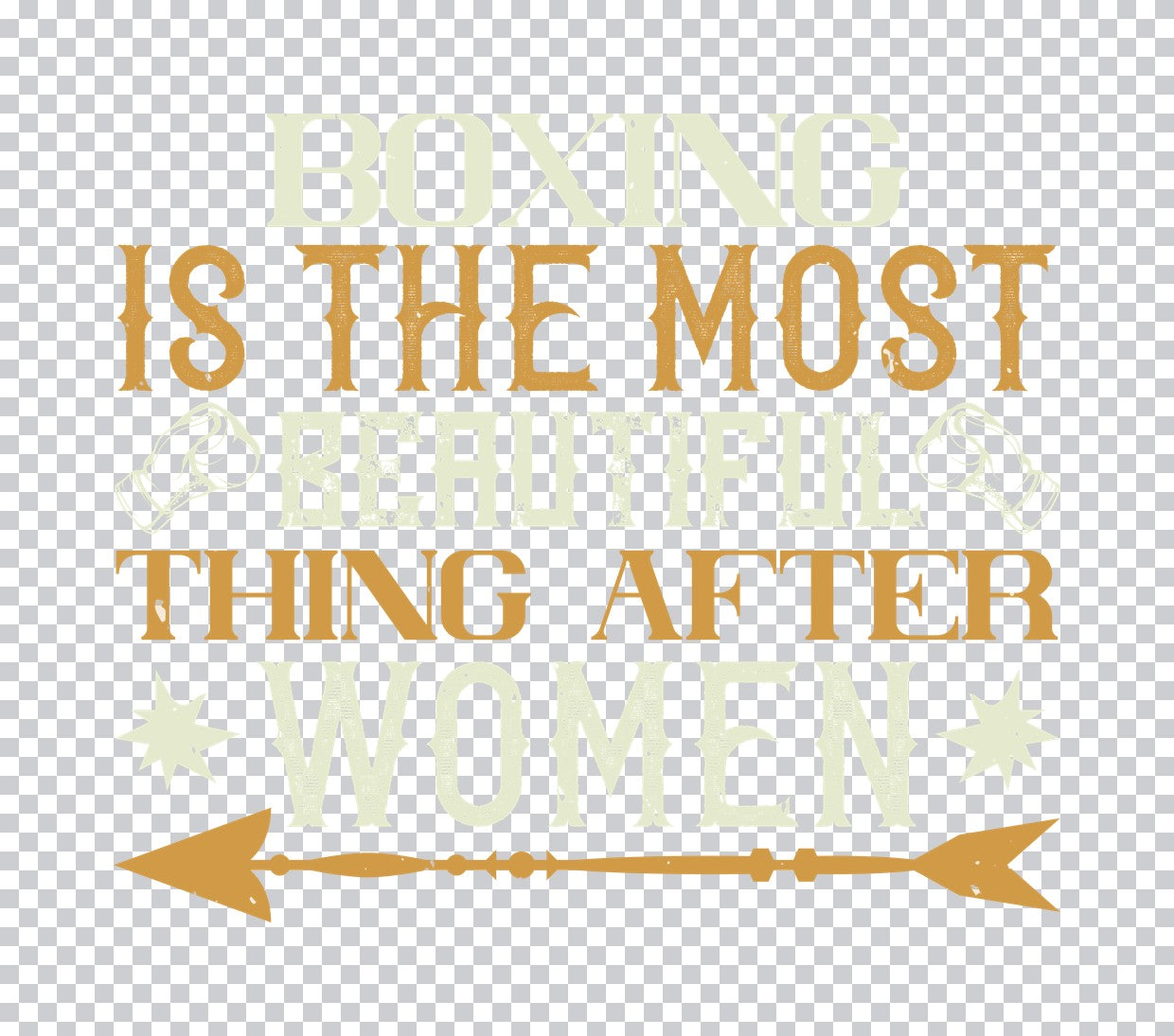 Boxing Beauty Quote DTF Transfer
