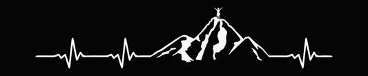 Mountain Heartbeat Silhouette DTF Transfer