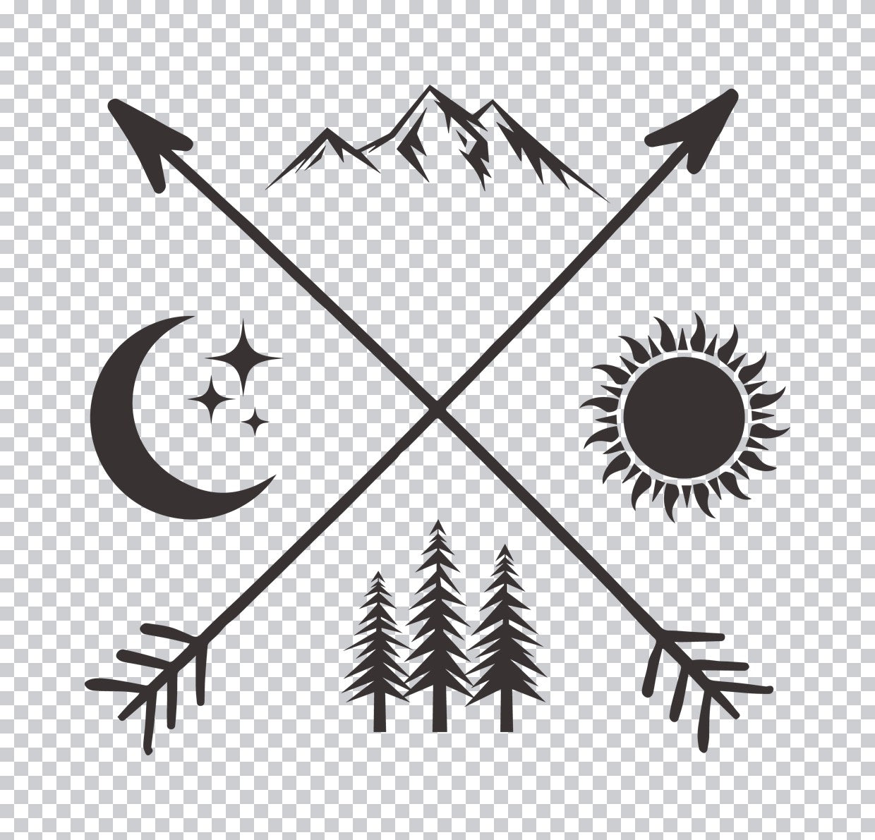 Nature Elements Arrow DTF Transfer
