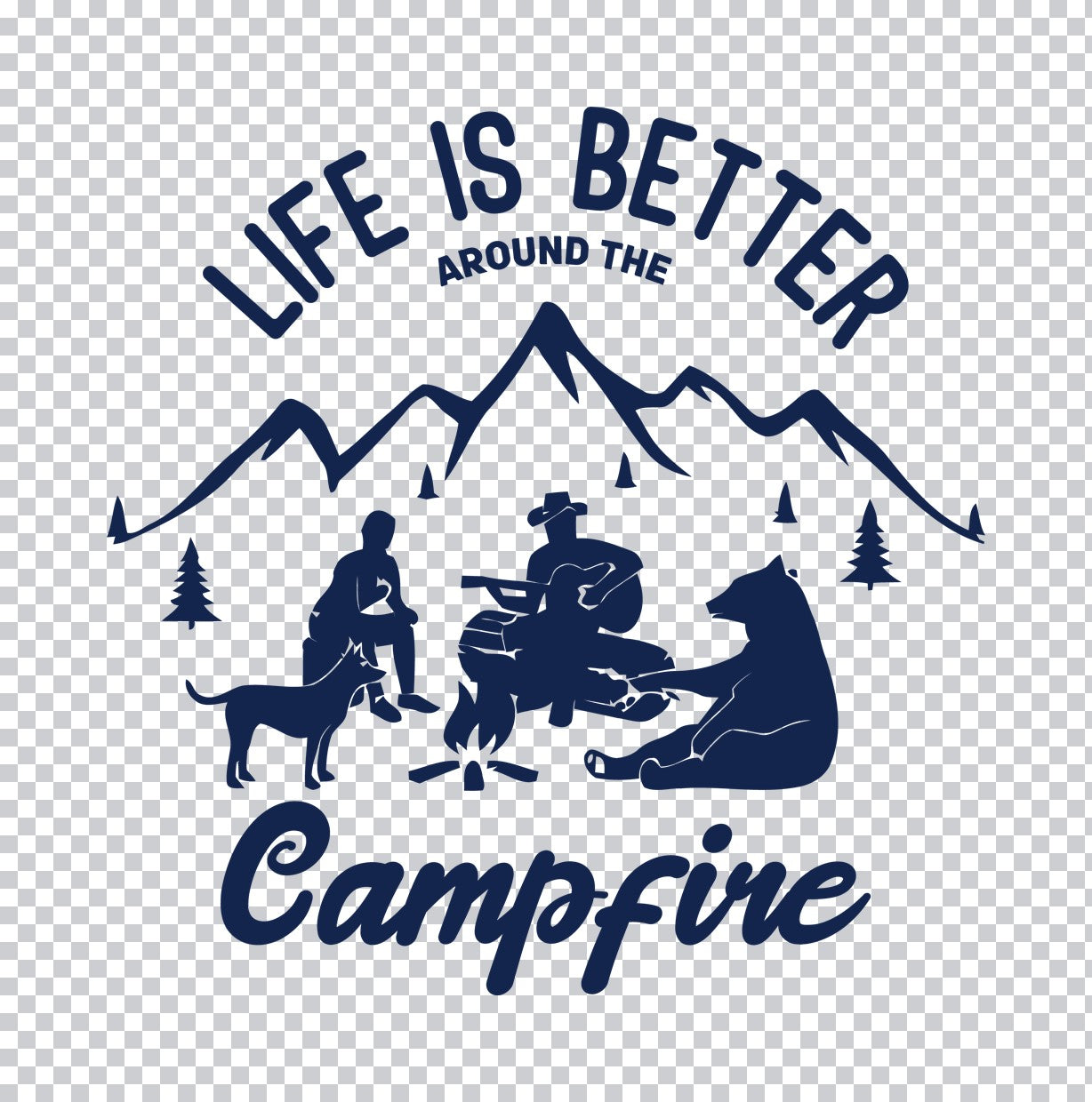 Life Around The Campfire DTF Transfer