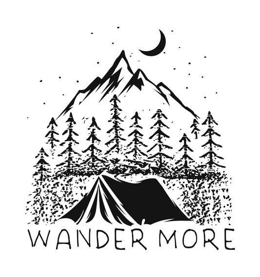 Wander More Camping Scene DTF Transfer
