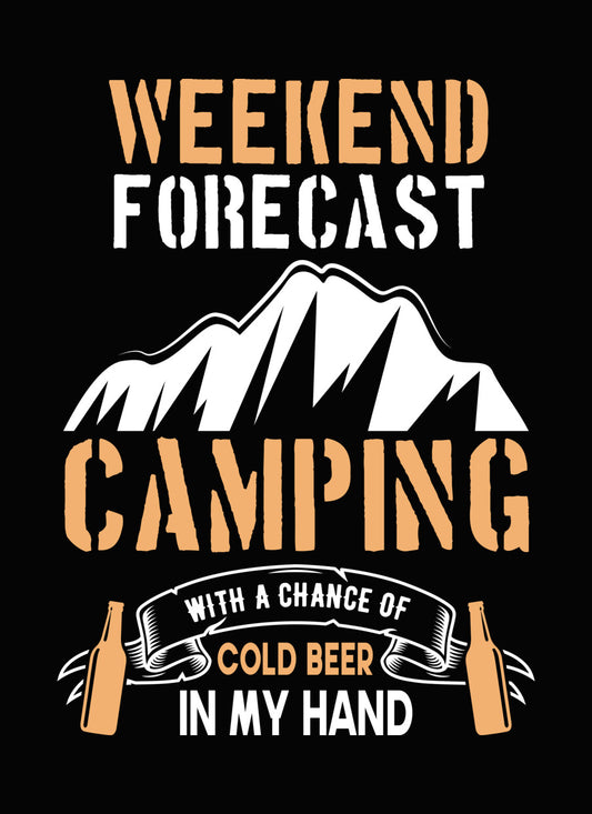 Weekend Camping Cold Beer DTF Transfer