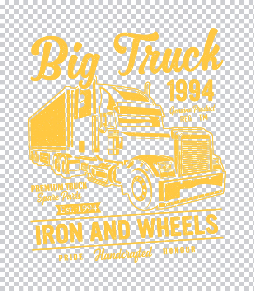Big Truck Iron and Wheels DTF Transfer