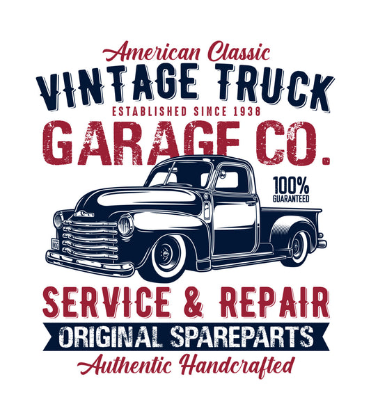 Vintage Truck Garage Company DTF Transfer
