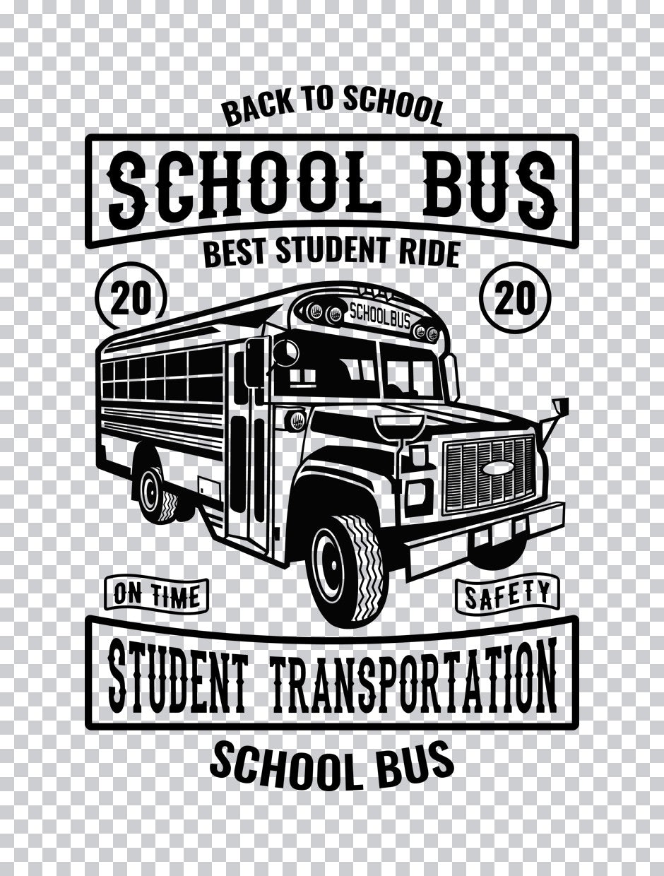 Classic School Bus DTF Transfer