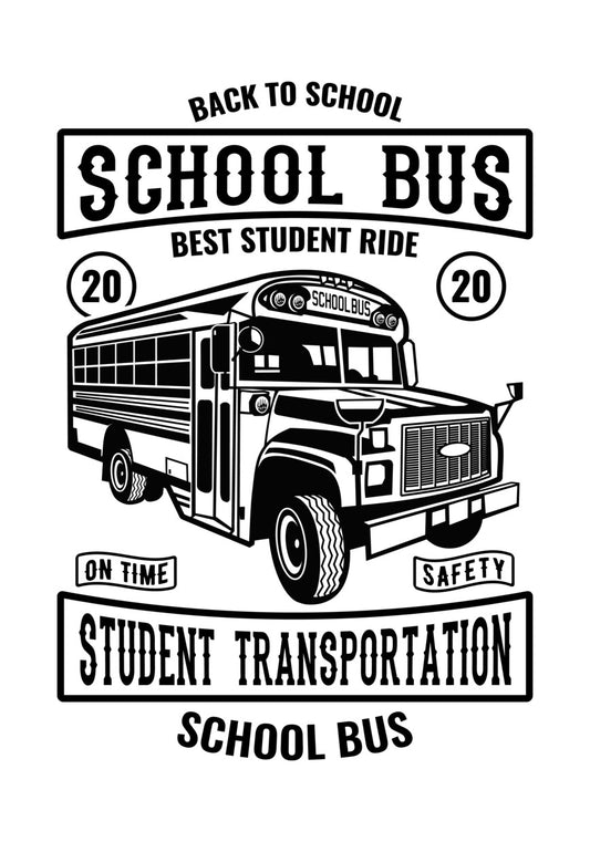 Classic School Bus DTF Transfer