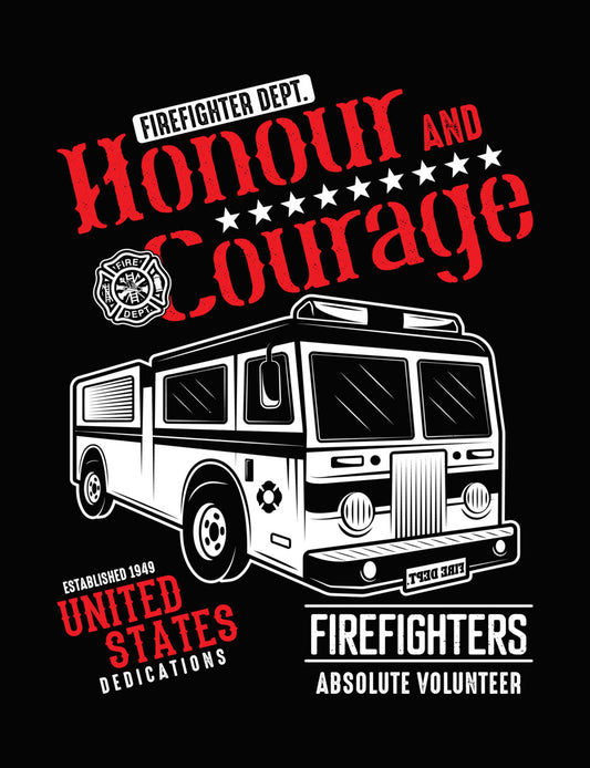 Honour and Courage United States DTF Transfer