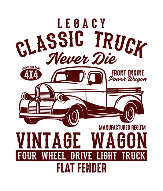 Classic Truck Never Die DTF Transfer