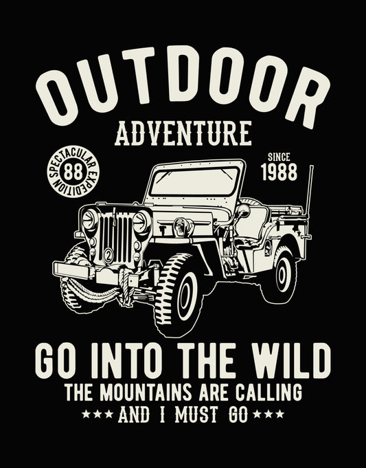 Outdoor Adventure Vintage Jeep DTF Transfer