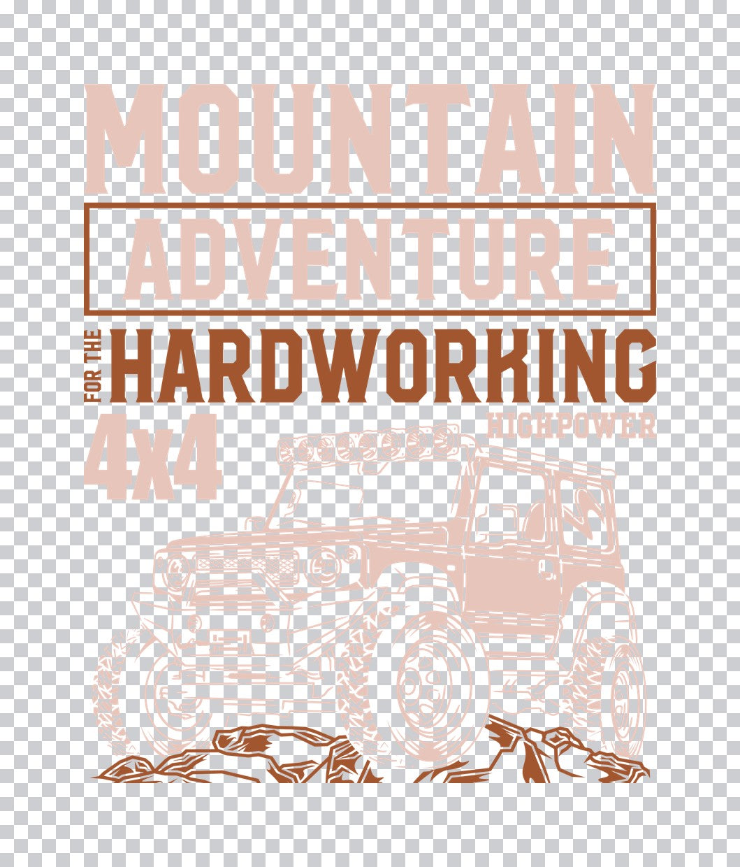 Mountain Adventure 4x4 Truck DTF Transfer