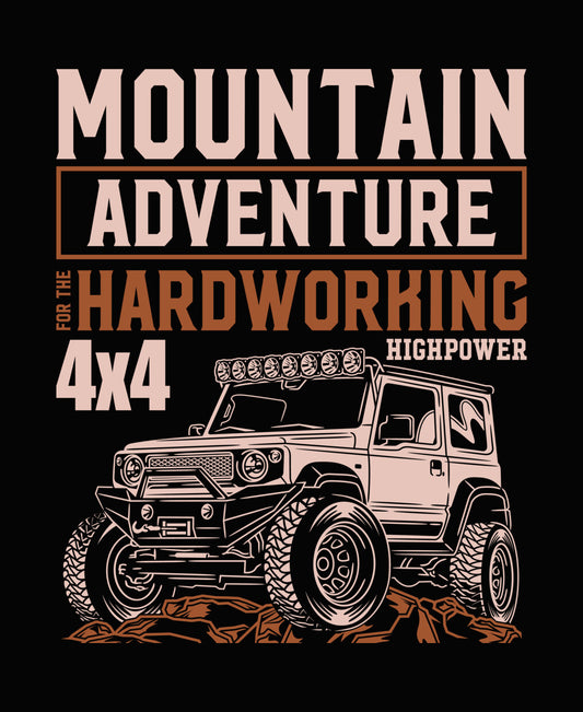 Mountain Adventure 4x4 Truck DTF Transfer