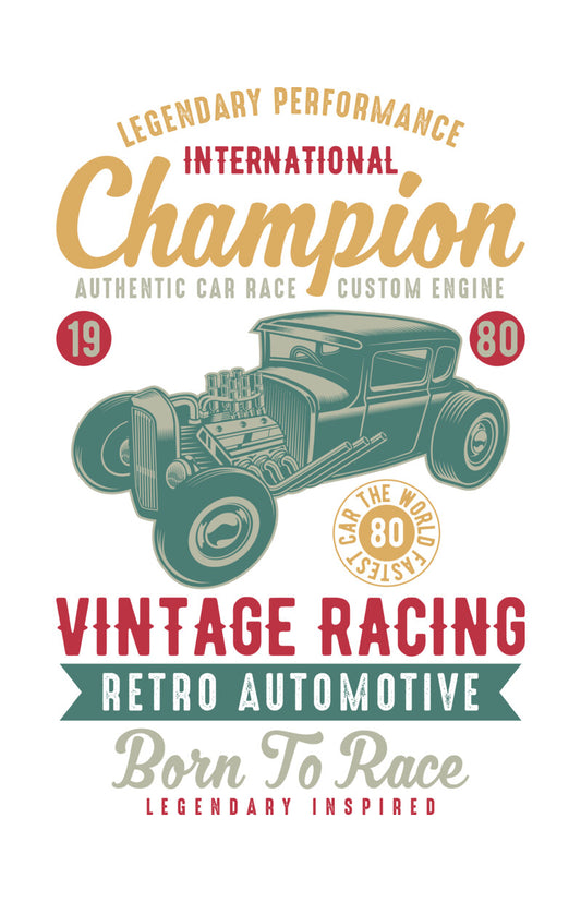 Vintage Racing Champion Hot Rod DTF Transfer