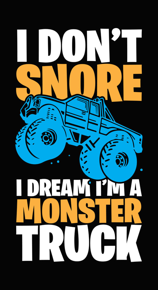 Snore Monster Truck DTF Transfer