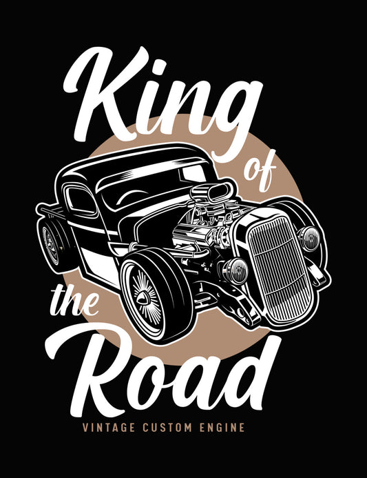 Vintage Custom Engine Hot Rod DTF Transfer