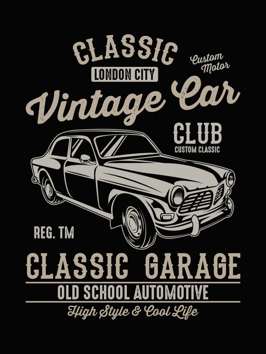 Classic Garage Vintage Car DTF Transfer