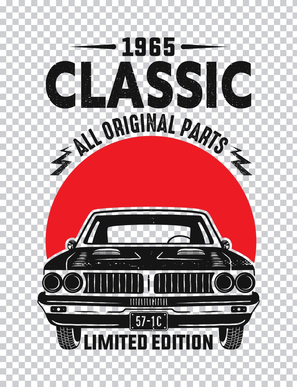 1965 Classic Car Limited Edition DTF Transfer