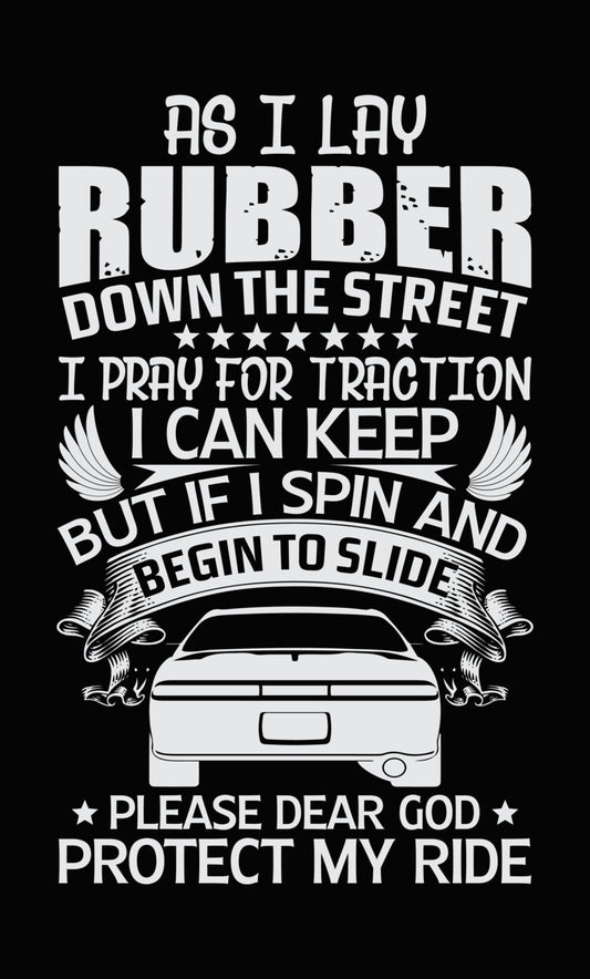 As I Lay Rubber Car Prayer DTF Transfer